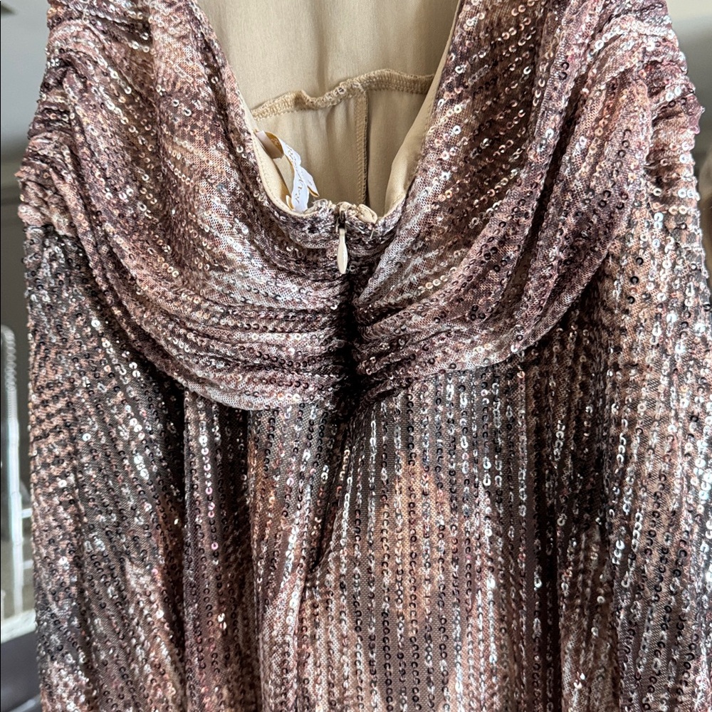 Ramy Brook Metallic Brown Maxi Dress - Picture 9 of 13
